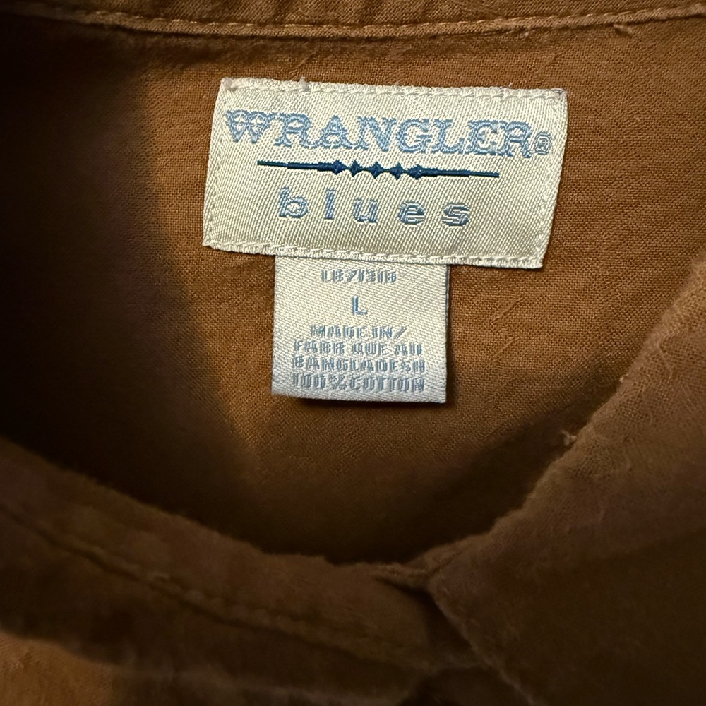 Wrangler Blues Ladies Brown Shirt Size L